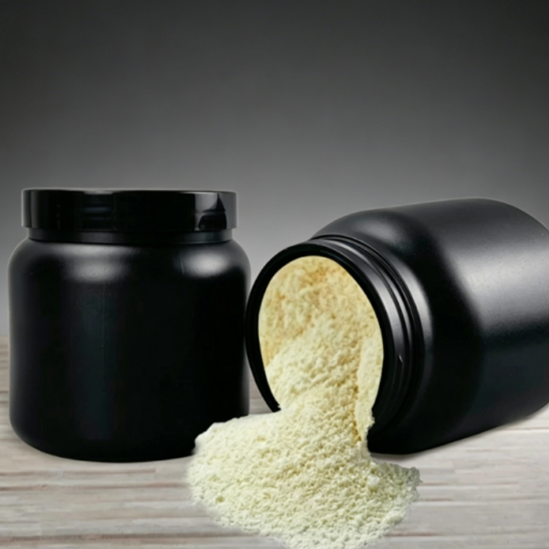 1000 ml HDPE černý barevný doplněk Wide Mouth Protein Powder Jar